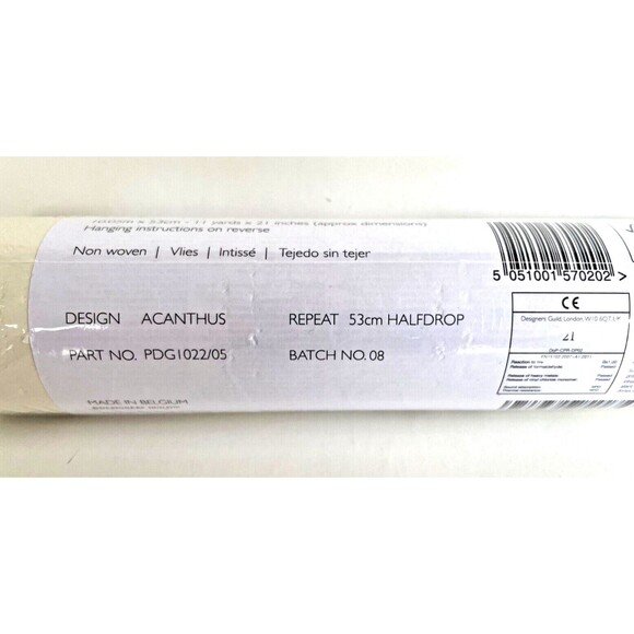 NEW Designers Guild Wallpaper Acanthus Ivory P457/02 ~ 11 Yards ~ SEALED - Picture 4 of 9